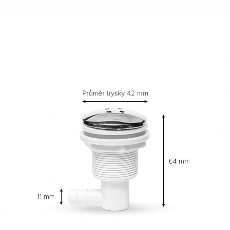 Vzduchová tryska do vířivky AIR JET - 43 mm/ 1,75" (S otvory)