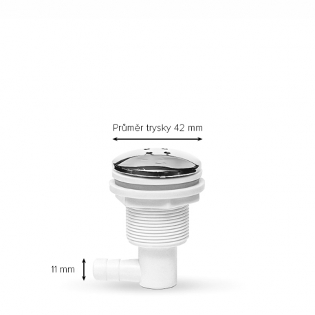 Vzduchová tryska do vířivky AIR JET - 43 mm/ 1,75" (S otvory)