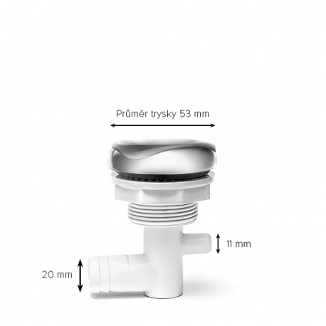 Masážní tryska NEREZ MINI bodová – 53 mm/ 2″ – PLATINUM USA - KOMPLETNÍ