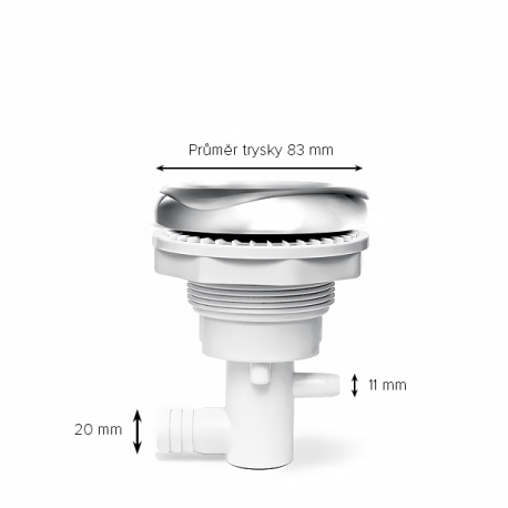 NEREZ BIG Jet Masážní dvourotační tryska - 83 mm/ 3" - PLATINUM USA - KOMPLETNÍ