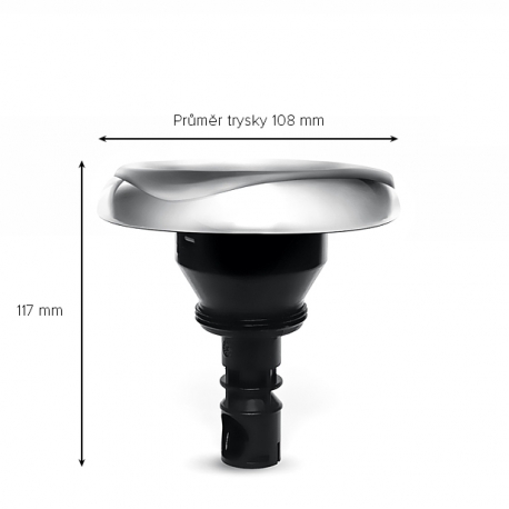 NEREZ COMBO STORM Jet Masážní dvourotační tryska - 108 mm/ 4″ – PLATINUM USA - SAMOSTATNÁ