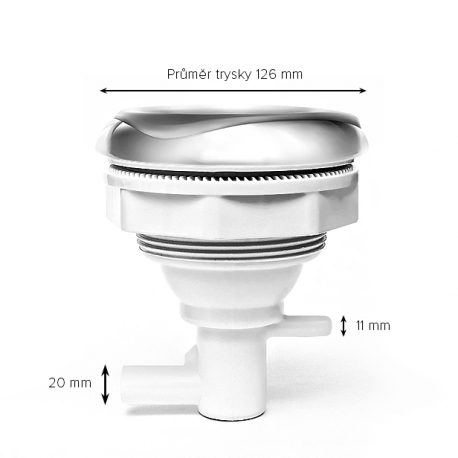 Masážní tryska NEREZ BIG rotační – 126 mm/ 5″ – PLATINUM USA - KOMPLETNÍ