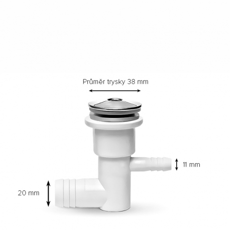 Masážní tryska NEREZ MINI krční – bodová 38 mm/ 1,75″ - KOMPLETNÍ