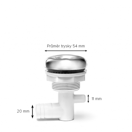 Tělo k masážní trysce NEREZ MINI statická – bodová 54 mm/ 2″ - KOMPLETNÍ