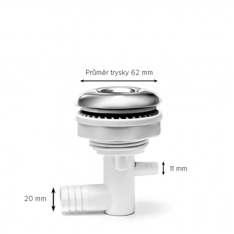 NEREZ MIDDLE Jet Masážní rotační tryska 62 mm/ 2,5″ - KOMPLETNÍ
