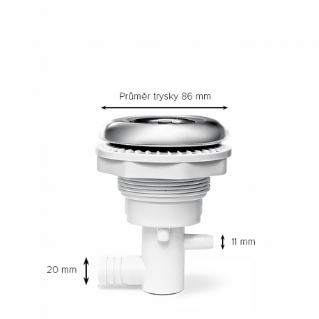 NEREZ COMBO BIG Jet Masážní jednorotační tryska 86 mm/ 3,5″ - KOMPLETNÍ