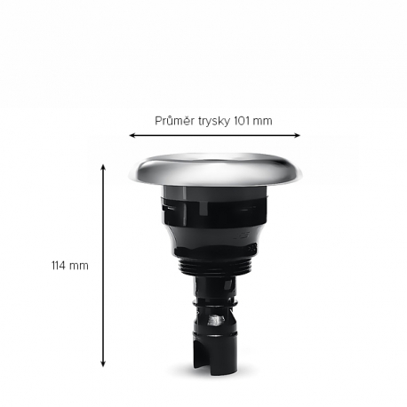 NEREZ COMBO STORM Jet Masážní jednorotační tryska 101 mm/ 4" - KOMPLETNÍ