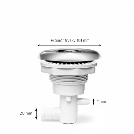 NEREZ COMBO STORM Jet Masážní dvourotační tryska 101 mm/ 4″ - KOMPLETNÍ
