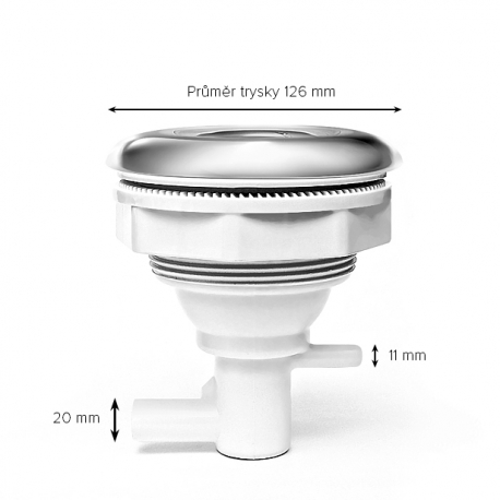 Masážní tryska NEREZ BIG dvourotační 126 mm/ 5″ - KOMPLETNÍ