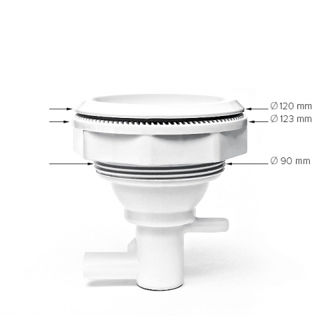 Masážní tryska NEREZ BIG dvourotační 126 mm/ 5″ - KOMPLETNÍ