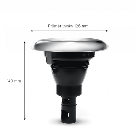 Masážní tryska NEREZ BIG dvourotační 126 mm/ 5″ - SAMOSTATNÁ