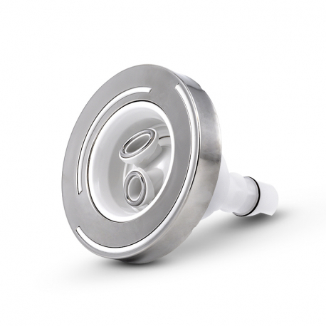 CMP- Masážní tryska Endorphin Pulse Jet - dvoj rotační - bílá - nerez - 100 mm - 4" - SAMOSTATNÁ