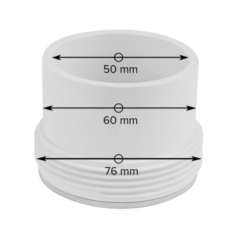 Připojovací prvek k topení BALBOA – Průměr 50 mm