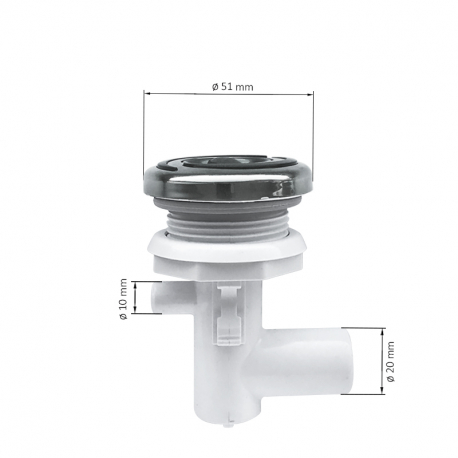CMP - Masážní tryska Jet Roto Nerez - Proudová Rotační - 51 mm - 2" - KOMPLETNÍ