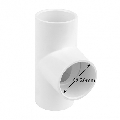 T – kus 90° k nalepení na hadici (Ø 26mm)