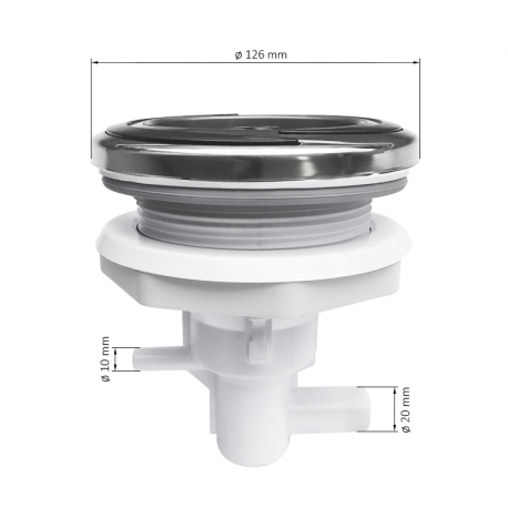 CMP - Masážní tryska Jet Roto Nerez - Proudová Rotační - 126 mm - 5" - KOMPLETNÍ